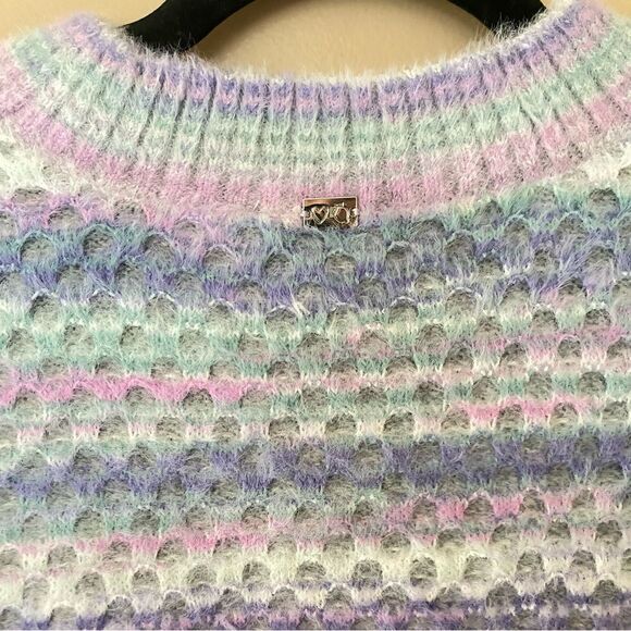 For Love and Lemons Kara Sweater Lavender pink Ombre fuzzy pullover top XL 1X - Picture 8 of 12